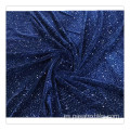 Lentejuela azul marino 3mm Velvet Spandex DHL Tela de entrega rápida